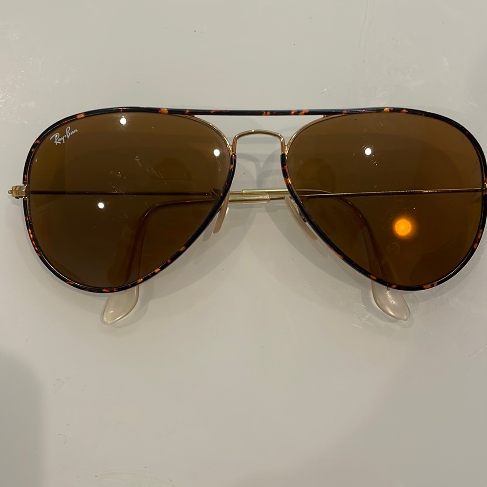 Rayban aviators tortoise rim.